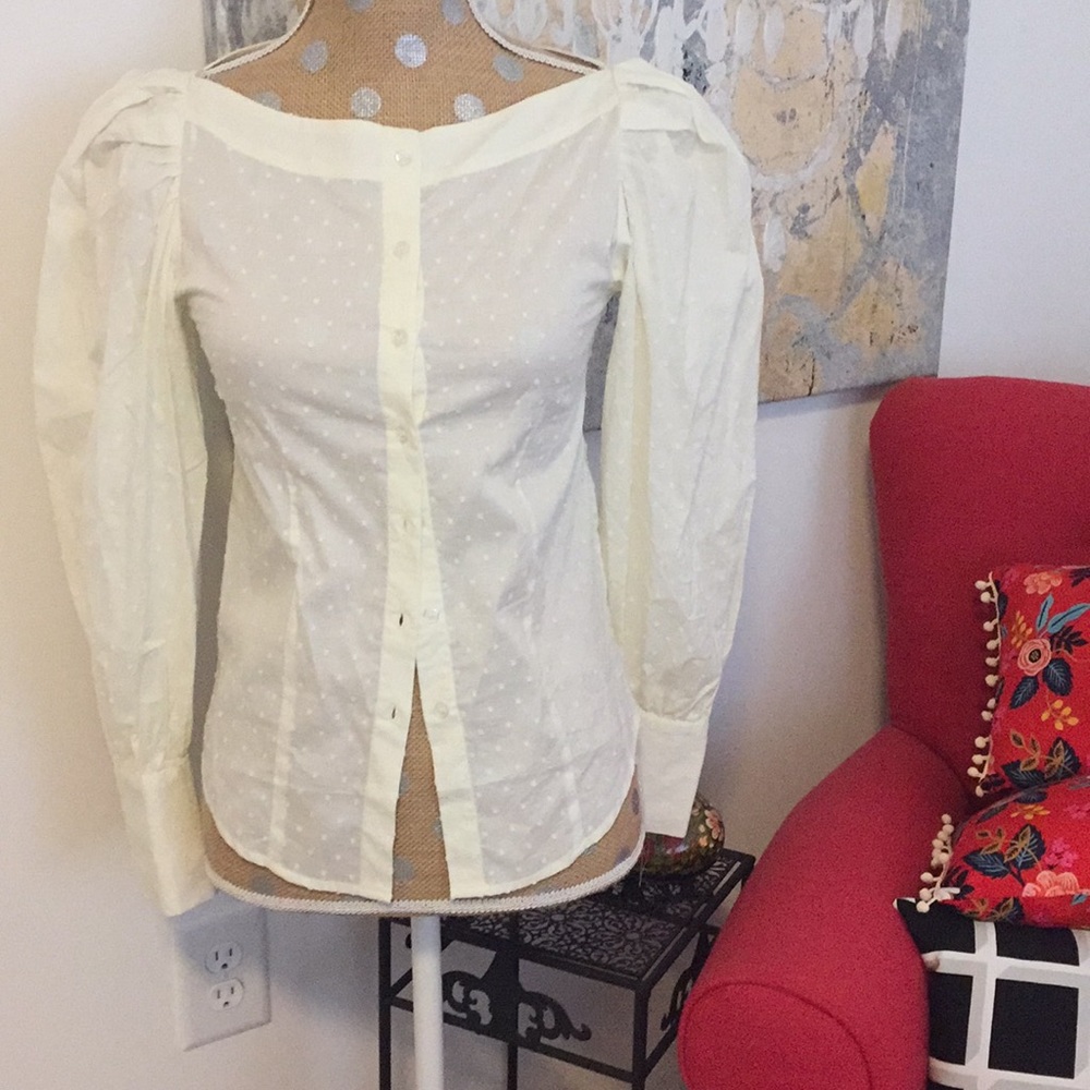 H&M cream puff sleeve blouse